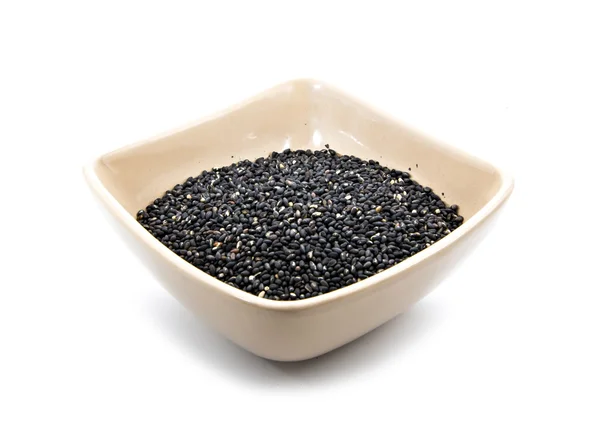 Czarne nasiona sezamu — Zdjęcie stockowe