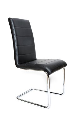 siyah sandalye izole