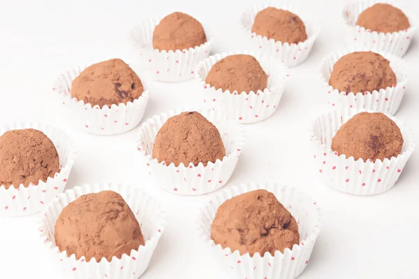 Zelfgemaakte chocolade truffels — Stockfoto