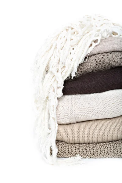 Stack of sweaters — Stock Photo, Image