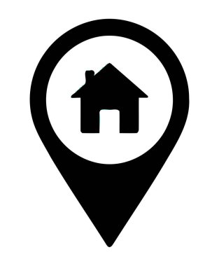 Emlak Uygulamaları için Ev Haritası Pin Simgesi Vurgulama Konumu