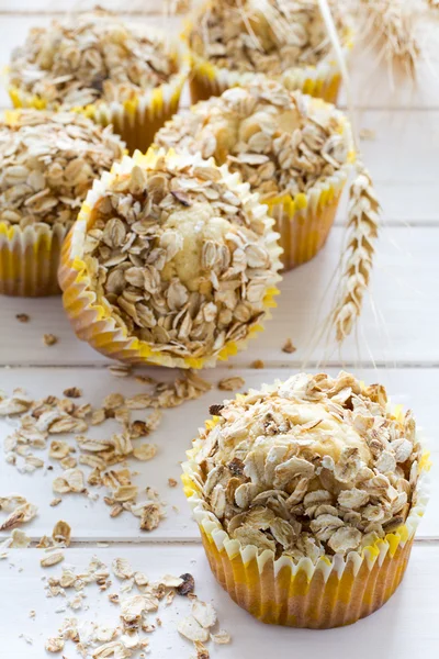 Homemade oat muffins — Stock Photo, Image