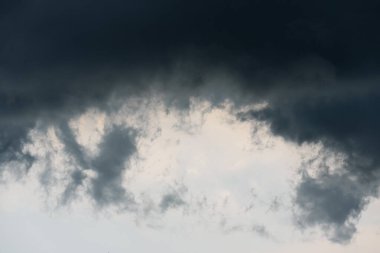 Dramatic sky with stormy clouds. Nature background. Soft focus