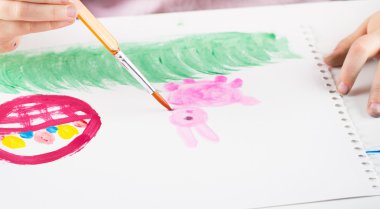  Bir Paskalya tavşan Boyama Çocuk