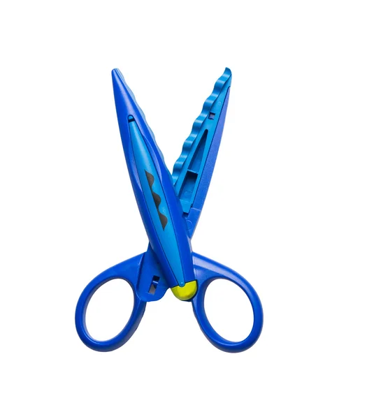 Open scissors for kids isolated on white background — Stock Photo, Image