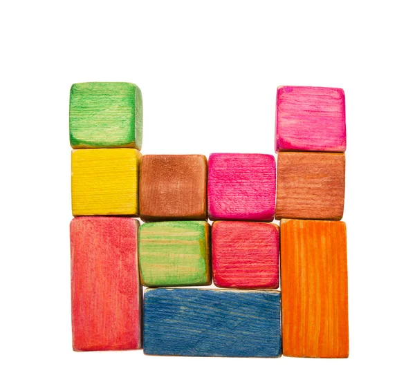 Wooden toy blocks — Stock Photo, Image