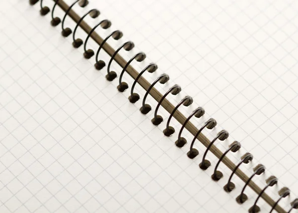 Open spiraal notebook blanco papier — Stockfoto