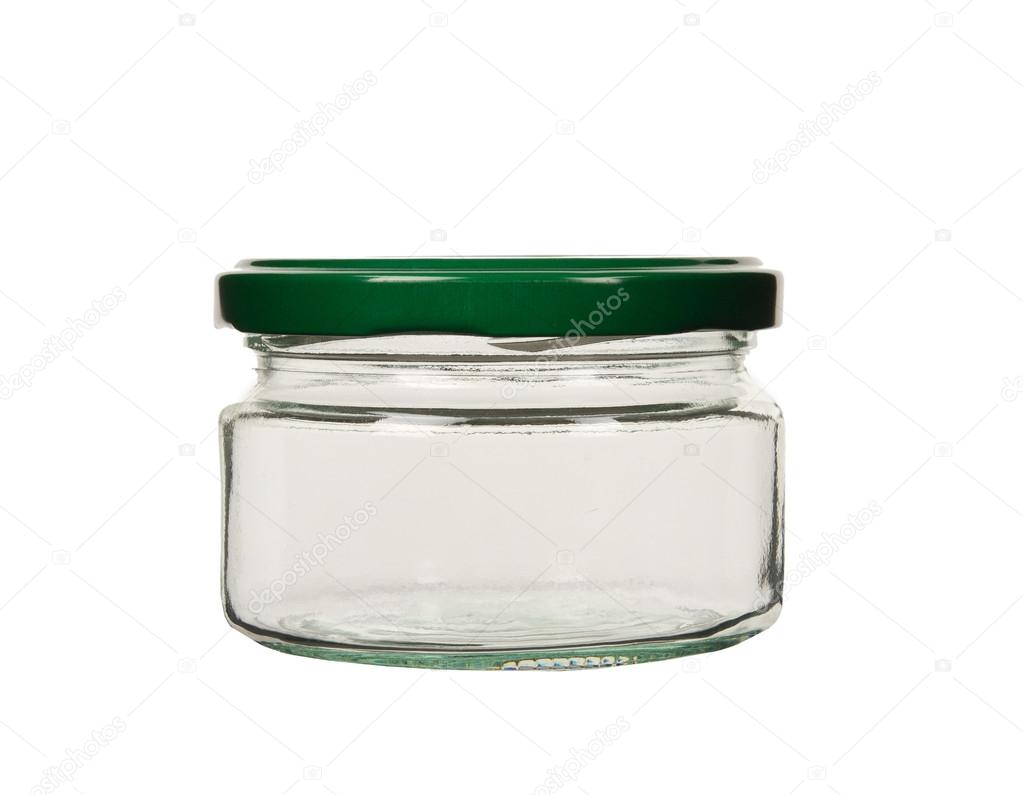Empty glass jar 