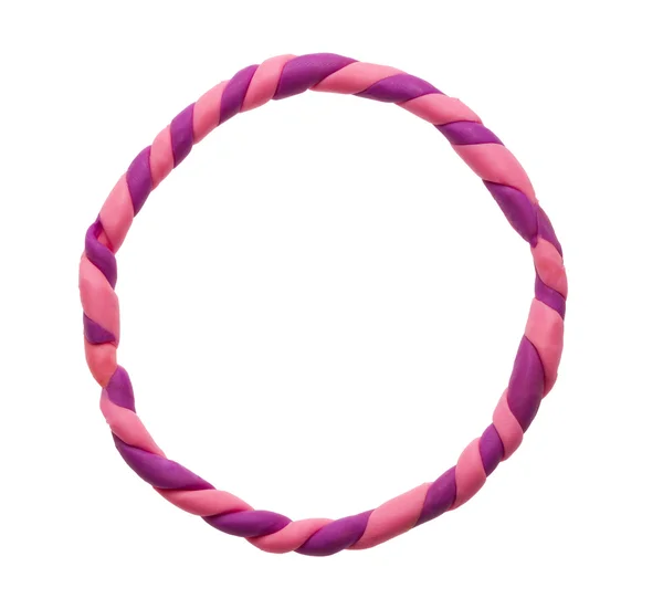 Marco de círculo hecho de plastilina de color — Foto de Stock