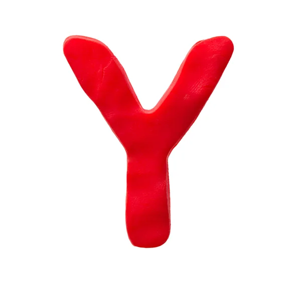 Plasticine letter Y — Stock Photo, Image