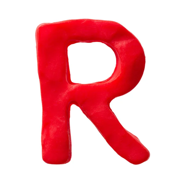 Plasticine letter R — Stock Photo, Image