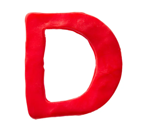 Plasticine letter D — Stock Photo, Image