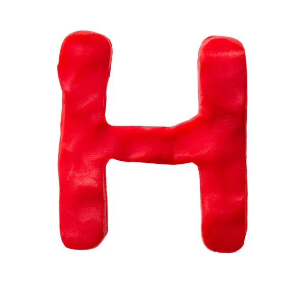 Plasticine letter H — Stock Photo, Image