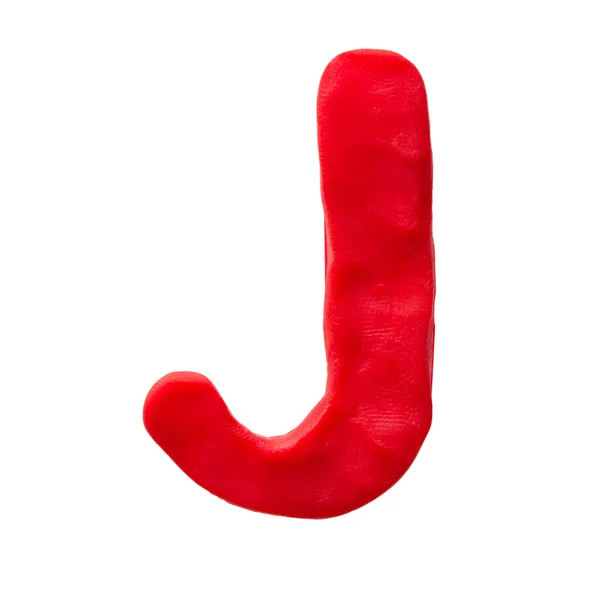 Lettera di plastilina j — Foto Stock