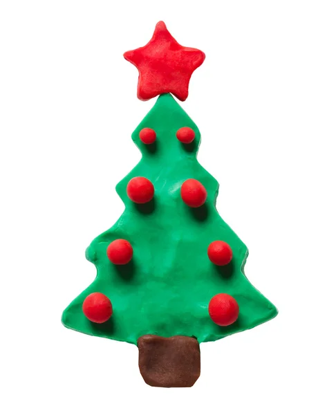 Árbol de Navidad de plastilina — Foto de Stock