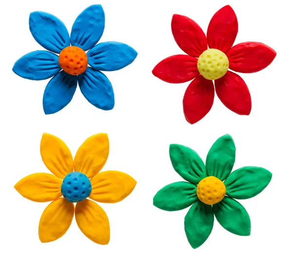 Plasticine flowers — Stock Photo, Image