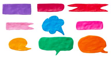 Hamuru doku ve hamuru afiş kümesi