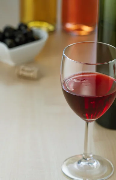 Glas Rotwein — Stockfoto