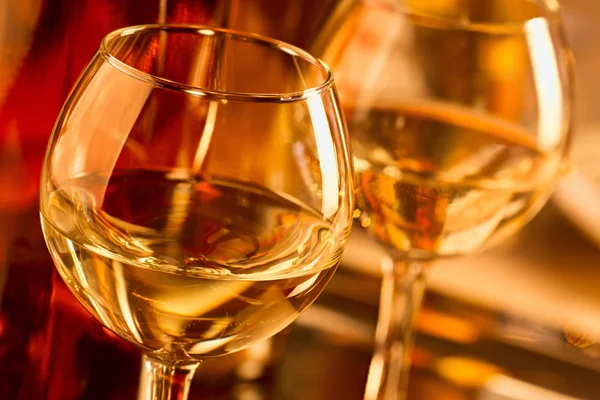 Glasses of white wine — Stock Photo, Image