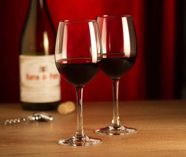 Glasses of red wine — Stock Photo, Image