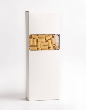 Rigatoni makarna kutusunun maketi.