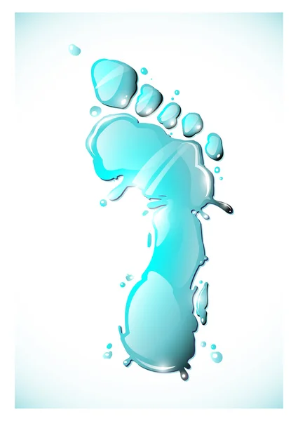 Pegada de água Ilustração De Stock