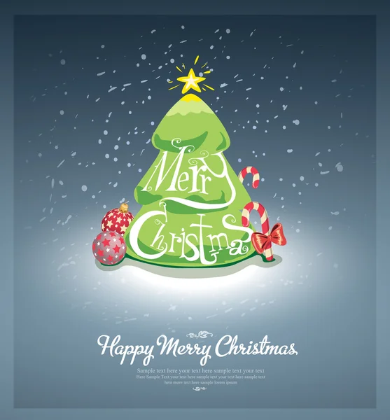 Merry Christmas holiday event, post-kort, EPS-10 — Stock vektor