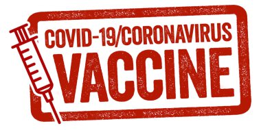 Aşı için şırınga metaforu içeren kırmızı damga covid-19 Corona virüsü ve Almanca çeviri impfung