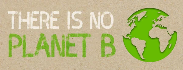 Ilustrace Environmentálními Slovy Zeo Odpad Není Žádná Planeta Recyklovaným Papírem — Stock fotografie