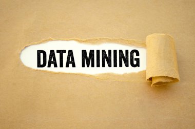 Kahverengi kağıt işleri ve kelime veri madenciliği ile siyah karatahta