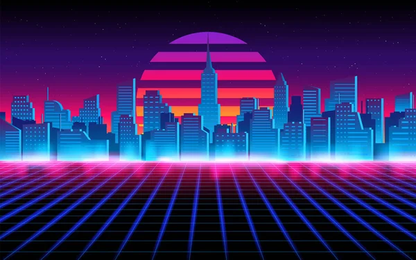 Futuristica Città Anescpae Abstracts Future Concetto Tema Background Vector Illustrazione — Vettoriale Stock