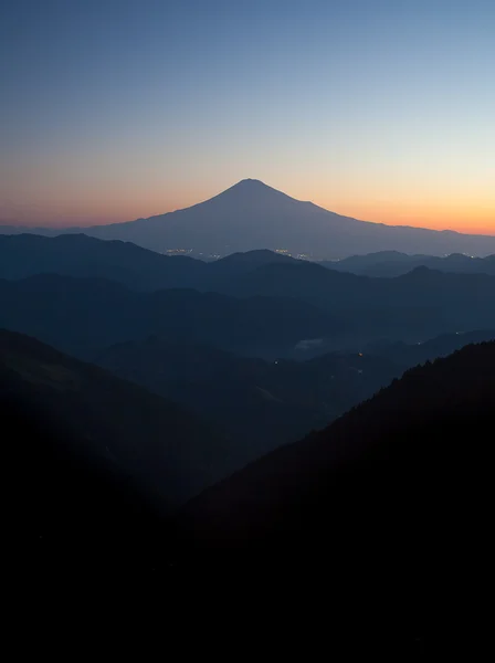 Hora de nascer do sol bonita de Montanha Fuji — Fotografia de Stock