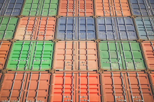 Stapel von Containerschiffen — Stockfoto