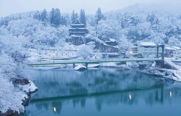 Japonya kış manzarası