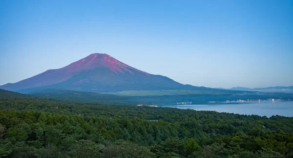 Rode kleur op de Top van de berg Fuji — Stockfoto
