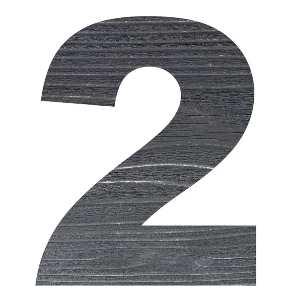 Numer 2 z tło zdjęcie drewniana — Zdjęcie stockowe