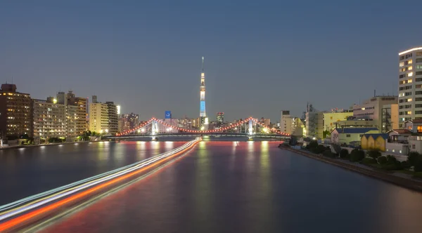 Vista sul fiume Tokyo — Foto Stock