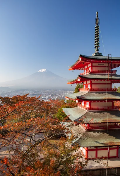 Chureito pagoda a hora Fuji — Stock fotografie