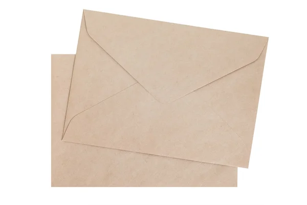 Bruine papieren enveloppen — Stockfoto