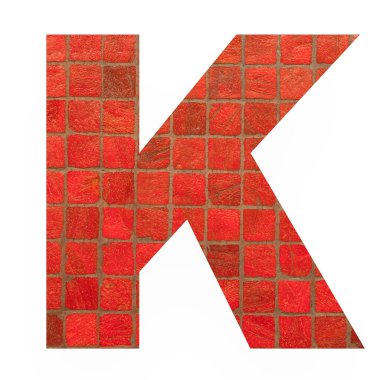 İngiliz alfabesinde geçerli olan harfleri ile Mozaik