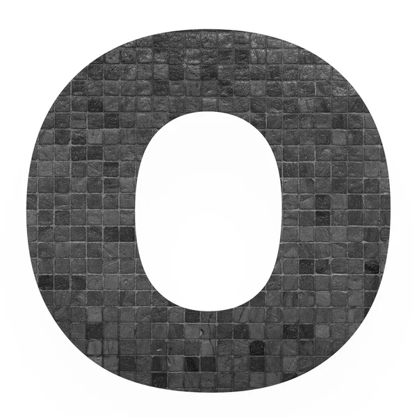 Alfabetu angielskiego list z mozaiki czarny — Zdjęcie stockowe