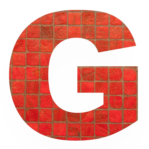 Letras do alfabeto inglês com mosaico — Fotografia de Stock