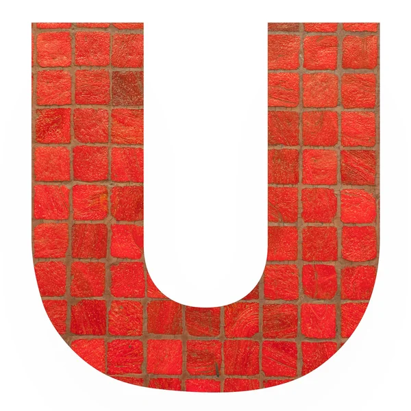 Letras do alfabeto inglês com mosaico — Fotografia de Stock