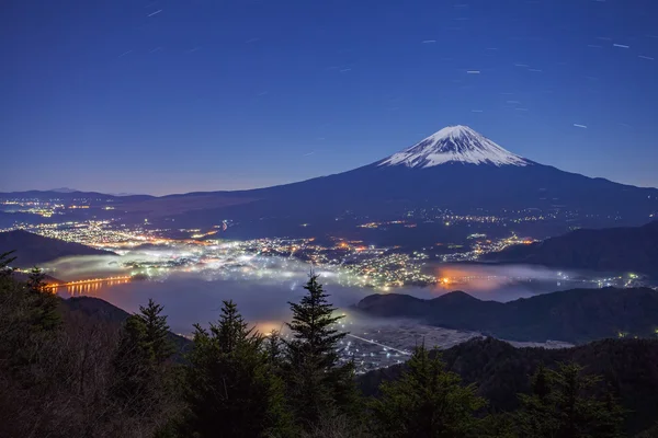 Hora Fudži a Kawaguchiko jezeru — Stock fotografie