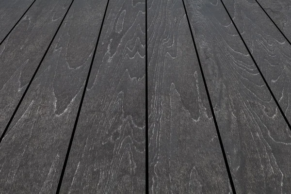 Outdoor black wooden floor pattern — Stock Photo, Image