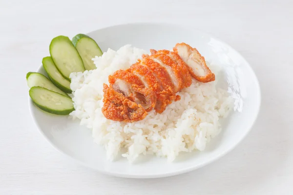 Жареный куриный рис, гайнанская курица — стоковое фото