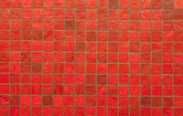赤い mosiac タイル壁パターン — ストック写真