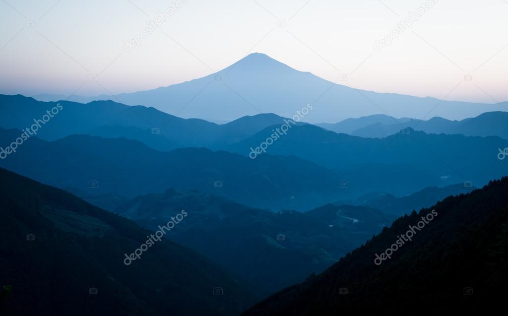 sunrise time of Mountain Fuji