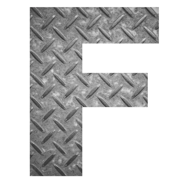 Anglická abeceda písmena s kovem — Stock fotografie
