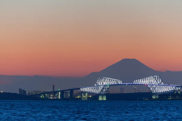 Ponte del cancello di Tokyo e Monte Fuji — Foto Stock